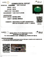 5.83/CT Natural Panna Stone with Govt. Lab Certificate-11925D48086